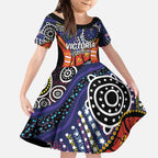 Australia Victoria State Kid Short Sleeve Dress Peace and Prosperity