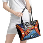 Australia Victoria State Leather Tote Bag Peace and Prosperity