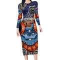 Australia Victoria State Long Sleeve Bodycon Dress Peace and Prosperity