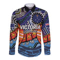Australia Victoria State Long Sleeve Button Shirt Peace and Prosperity