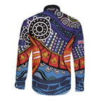 Australia Victoria State Long Sleeve Button Shirt Peace and Prosperity