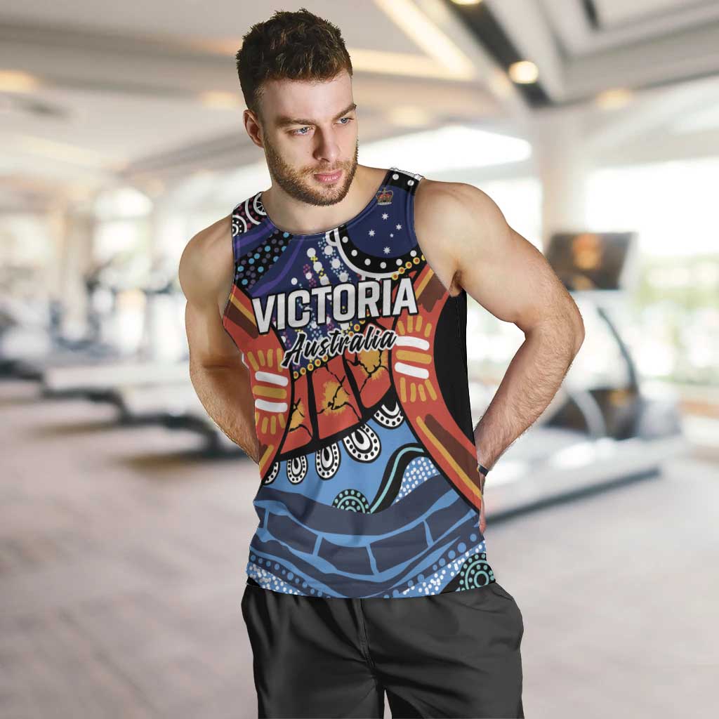 Australia Victoria State Men Tank Top Peace and Prosperity