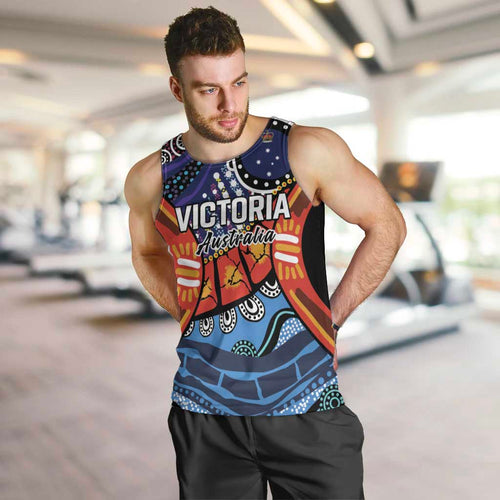 Australia Victoria State Men Tank Top Peace and Prosperity