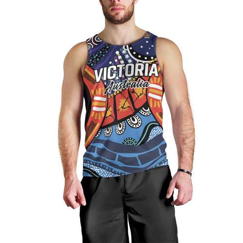 Australia Victoria State Men Tank Top Peace and Prosperity