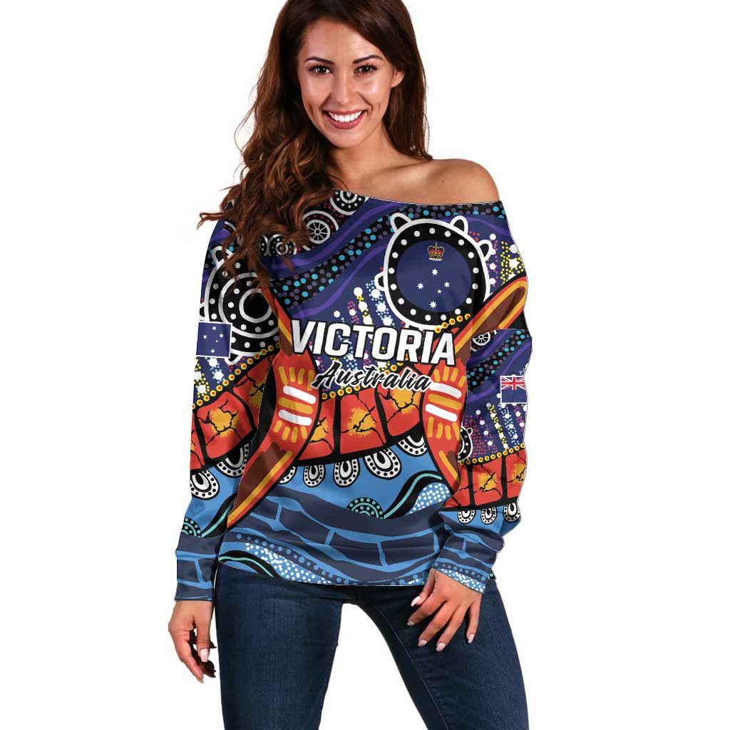 Australia Victoria State Off Shoulder Sweater Peace and Prosperity