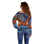 Australia Victoria State Off Shoulder Sweater Peace and Prosperity