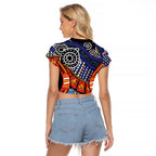Australia Victoria State Raglan Cropped T Shirt Peace and Prosperity