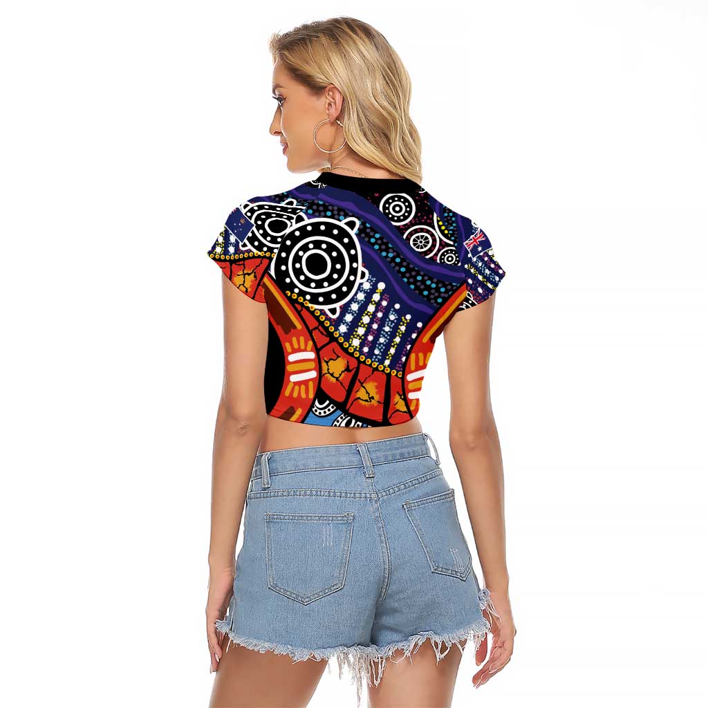 Australia Victoria State Raglan Cropped T Shirt Peace and Prosperity