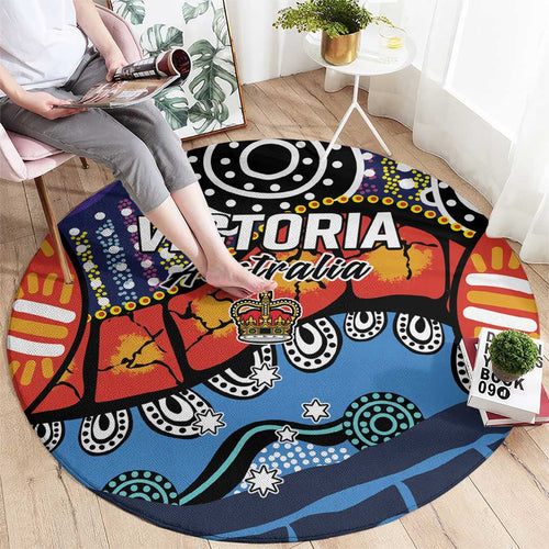 Australia Victoria State Round Carpet Peace and Prosperity