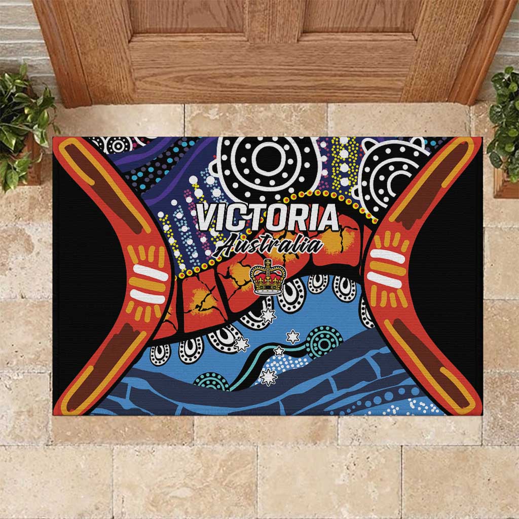 Australia Victoria State Rubber Doormat Peace and Prosperity