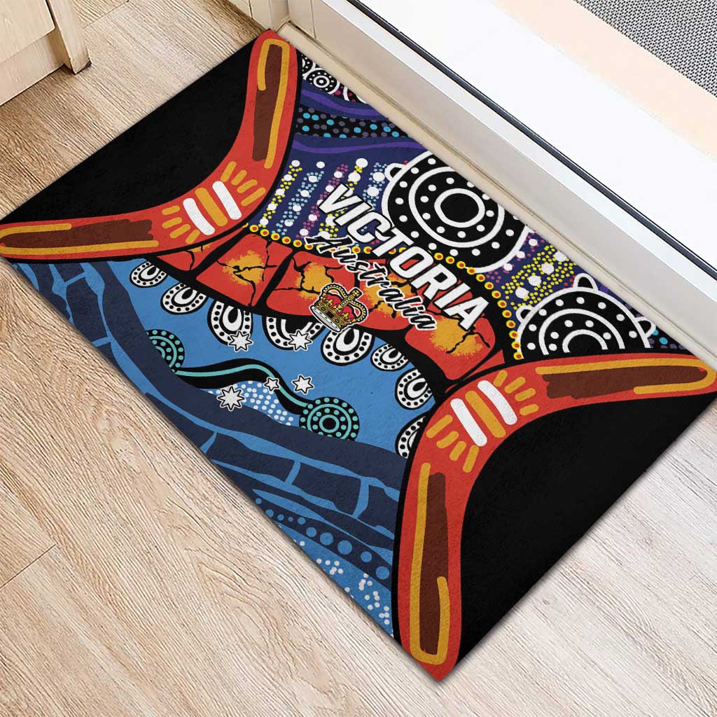 Australia Victoria State Rubber Doormat Peace and Prosperity