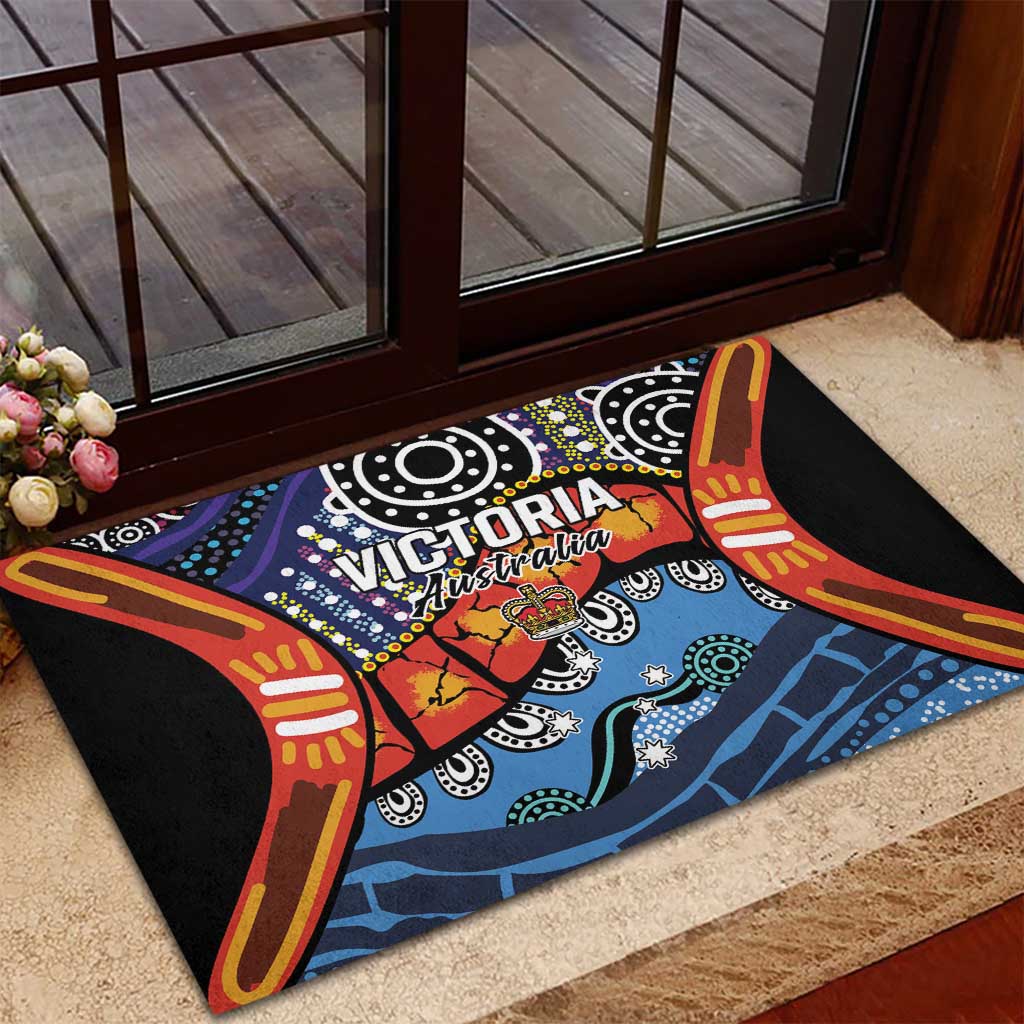 Australia Victoria State Rubber Doormat Peace and Prosperity