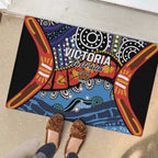 Australia Victoria State Rubber Doormat Peace and Prosperity