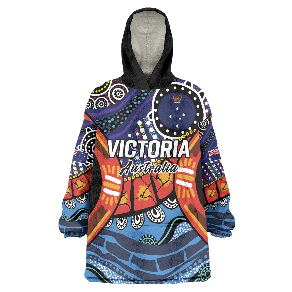 Australia Victoria State Wearable Blanket Hoodie Peace and Prosperity