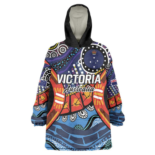 Australia Victoria State Wearable Blanket Hoodie Peace and Prosperity