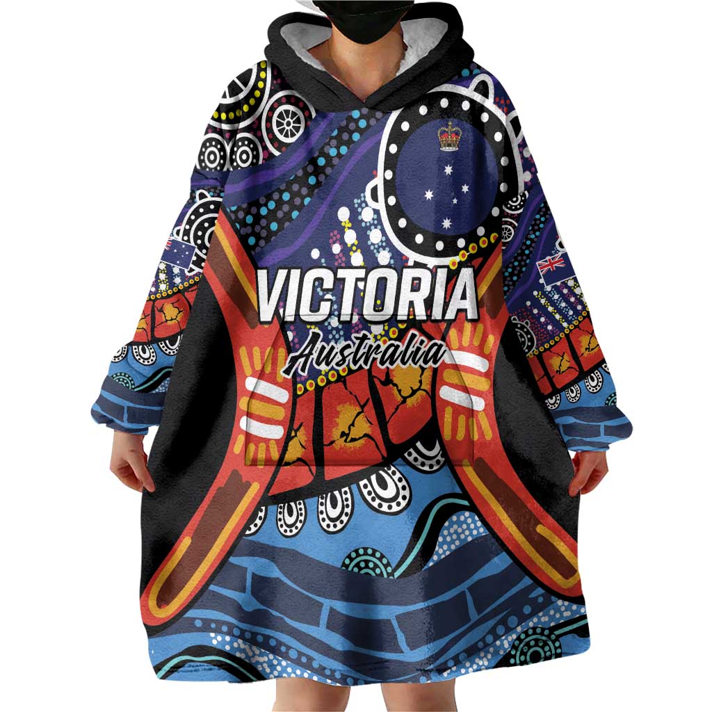 Australia Victoria State Wearable Blanket Hoodie Peace and Prosperity
