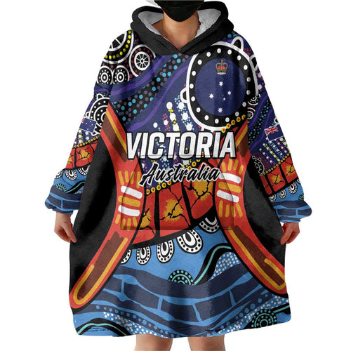 Australia Victoria State Wearable Blanket Hoodie Peace and Prosperity