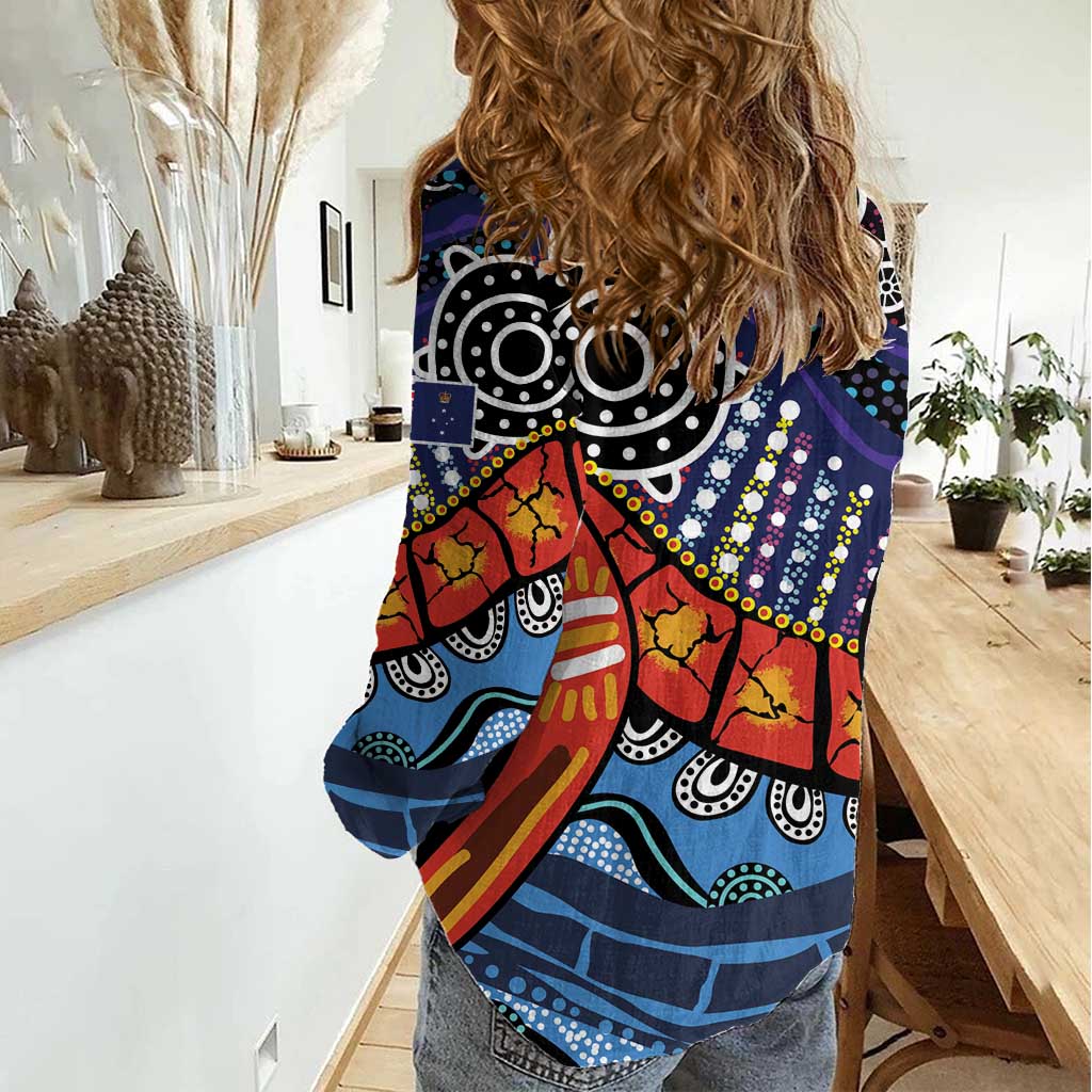 Australia Victoria State Women Casual Shirt Peace and Prosperity