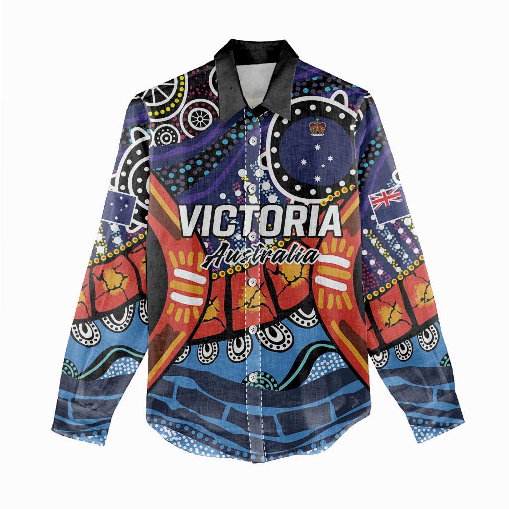 Australia Victoria State Women Casual Shirt Peace and Prosperity