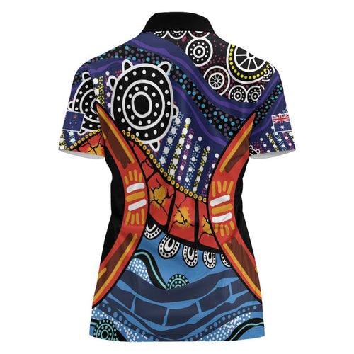 Australia Victoria State Women Polo Shirt Peace and Prosperity