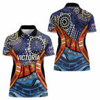 Australia Victoria State Women Polo Shirt Peace and Prosperity