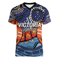 Australia Victoria State Women V-Neck T-Shirt Peace and Prosperity