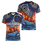 Australia Victoria State Women V-Neck T-Shirt Peace and Prosperity
