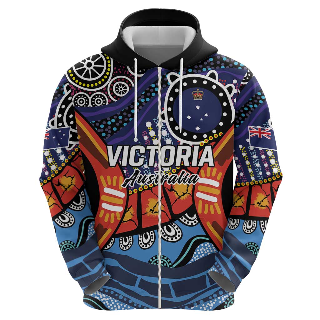 Australia Victoria State Zip Hoodie Peace and Prosperity
