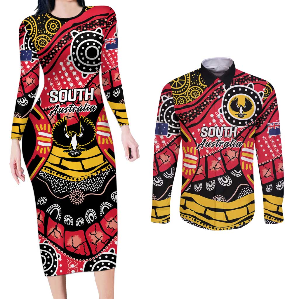 South Australia Festival State Wine State Couples Matching Long Sleeve Bodycon Dress and Long Sleeve Button Shirt