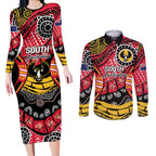 South Australia Festival State Wine State Couples Matching Long Sleeve Bodycon Dress and Long Sleeve Button Shirt
