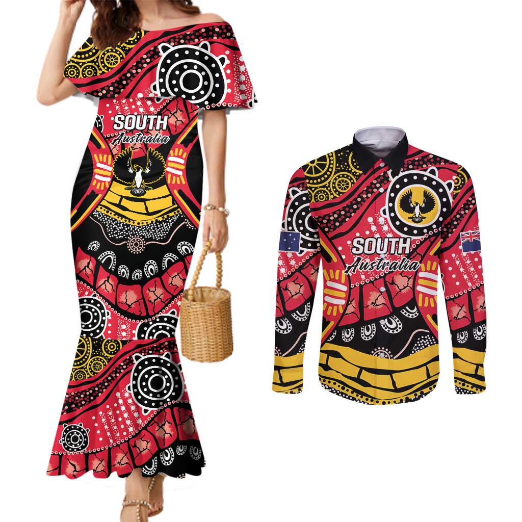 South Australia Festival State Wine State Couples Matching Mermaid Dress and Long Sleeve Button Shirt