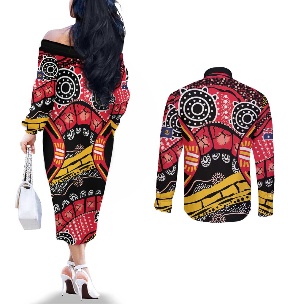 South Australia Festival State Wine State Couples Matching Off The Shoulder Long Sleeve Dress and Long Sleeve Button Shirt