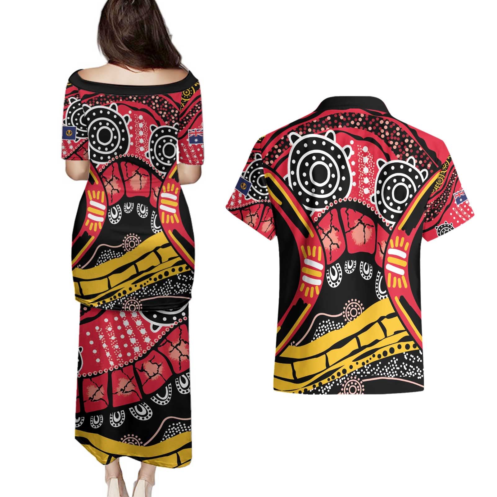 South Australia Festival State Wine State Couples Matching Puletasi and Hawaiian Shirt