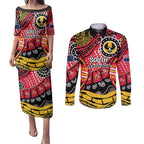 South Australia Festival State Wine State Couples Matching Puletasi and Long Sleeve Button Shirt