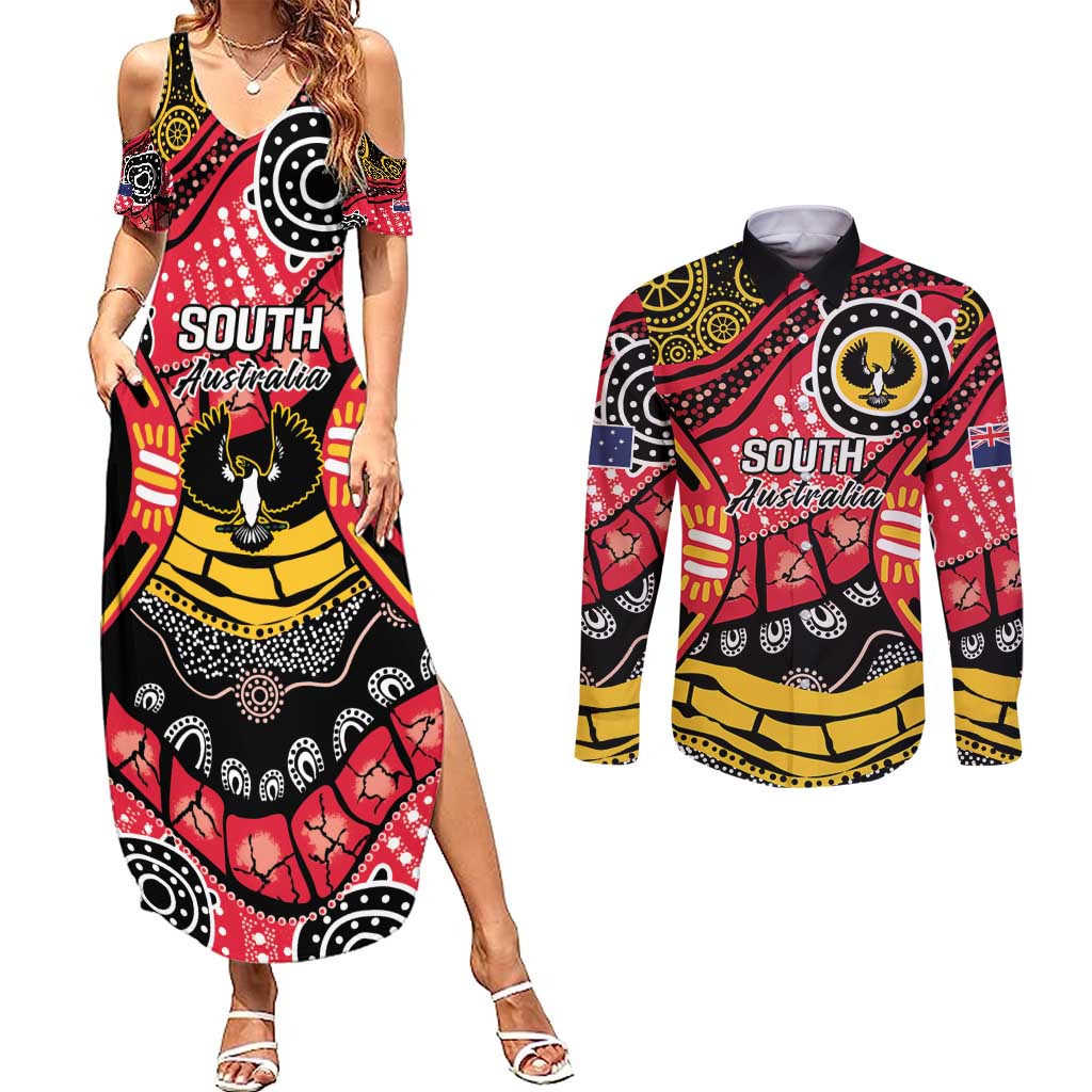 South Australia Festival State Wine State Couples Matching Summer Maxi Dress and Long Sleeve Button Shirt