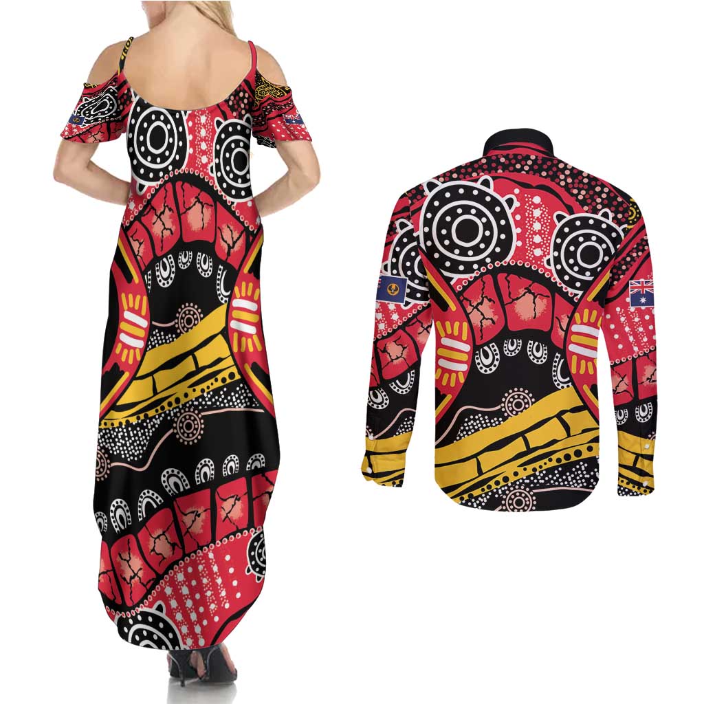 South Australia Festival State Wine State Couples Matching Summer Maxi Dress and Long Sleeve Button Shirt