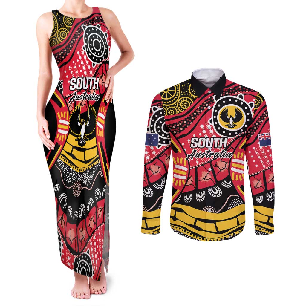 South Australia Festival State Wine State Couples Matching Tank Maxi Dress and Long Sleeve Button Shirt