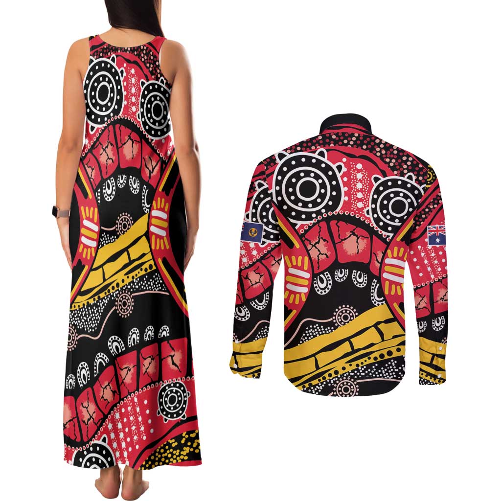 South Australia Festival State Wine State Couples Matching Tank Maxi Dress and Long Sleeve Button Shirt