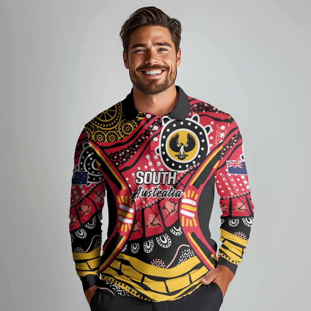 South Australia Festival State Wine State Long Sleeve Polo Shirt