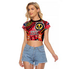 South Australia Festival State Wine State Raglan Cropped T Shirt