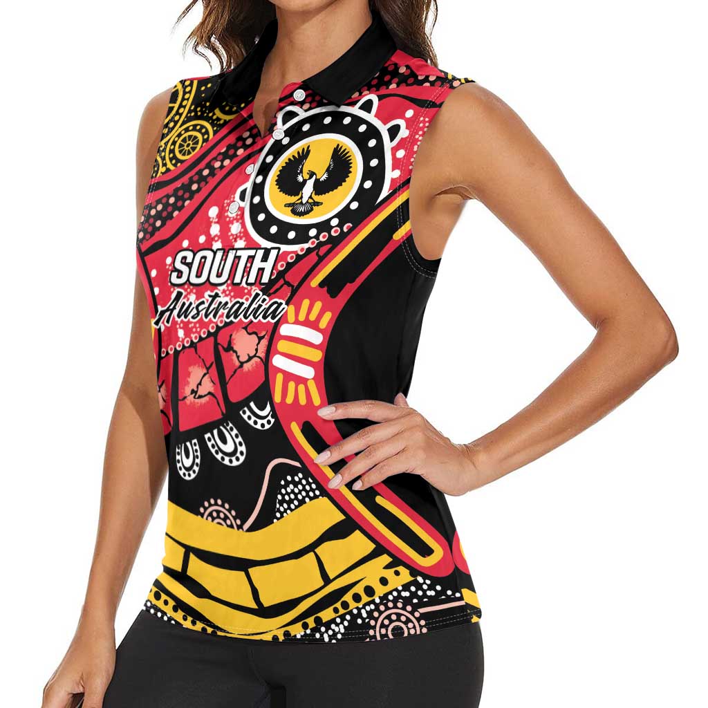 South Australia Festival State Wine State Women Sleeveless Polo Shirt