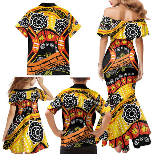 Western Australia Golden State Family Matching Mermaid Dress and Hawaiian Shirt