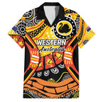 Western Australia Golden State Family Matching Off The Shoulder Long Sleeve Dress and Hawaiian Shirt