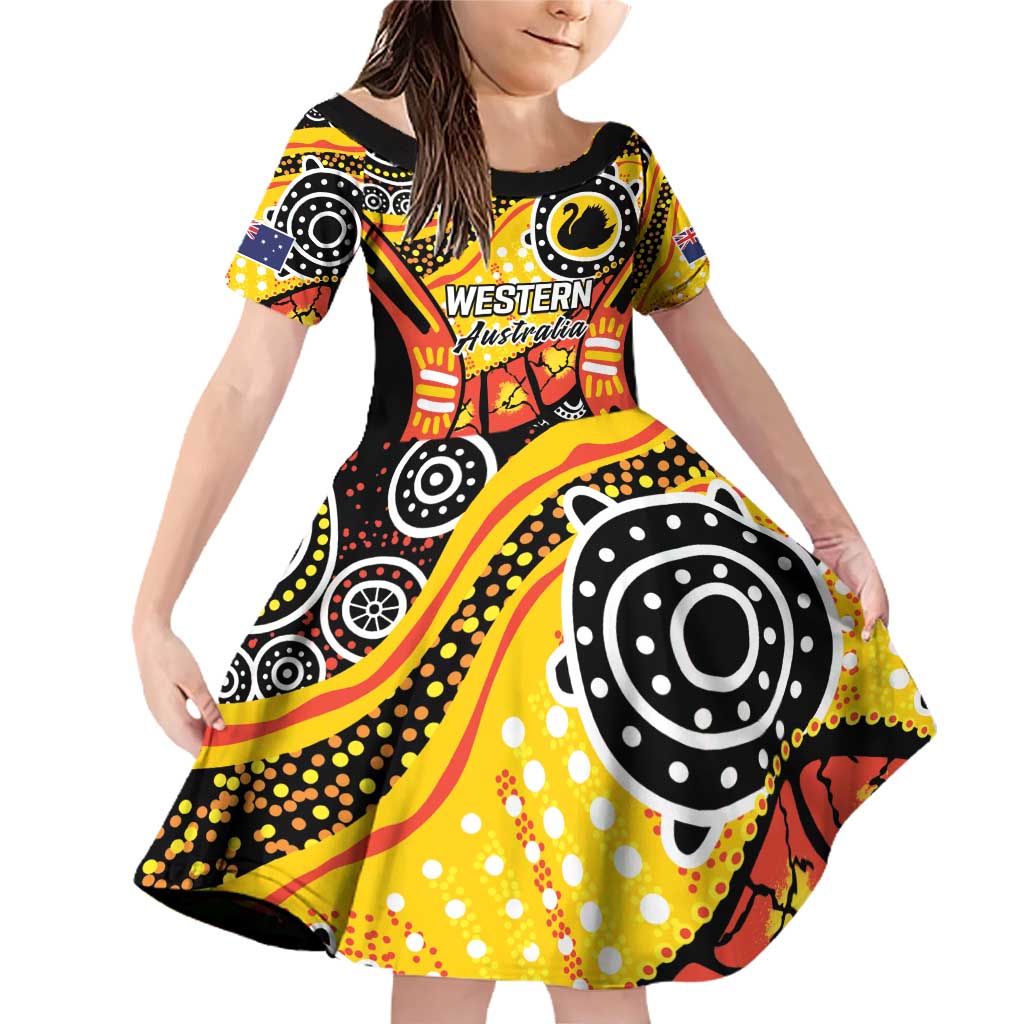 Western Australia Golden State Family Matching Off Shoulder Short Dress and Hawaiian Shirt