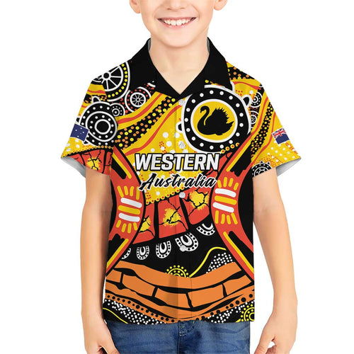 Western Australia Golden State Family Matching Short Sleeve Bodycon Dress and Hawaiian Shirt
