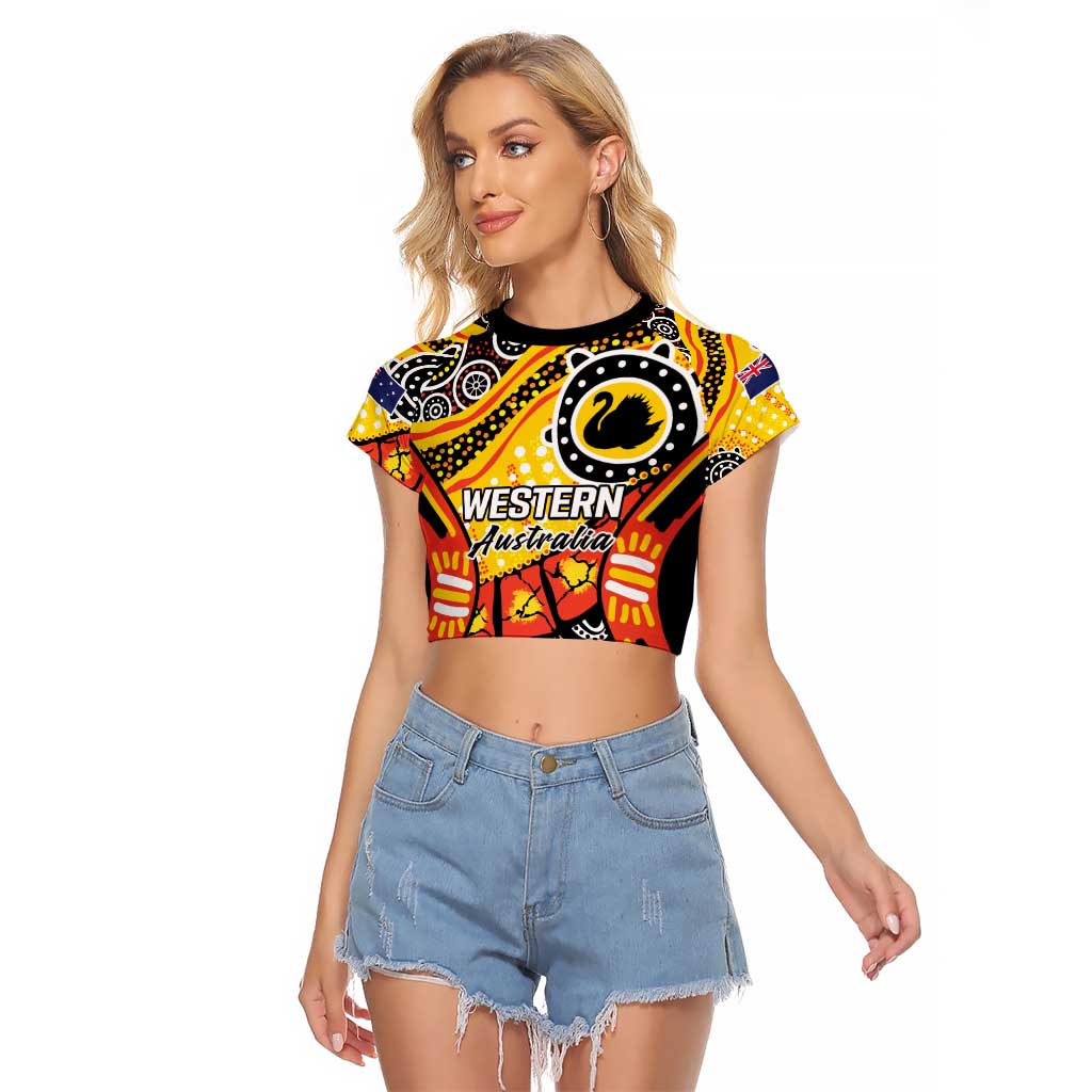 Western Australia Golden State Raglan Cropped T Shirt