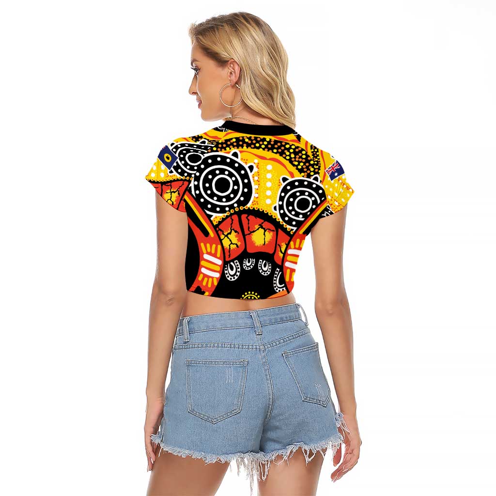 Western Australia Golden State Raglan Cropped T Shirt