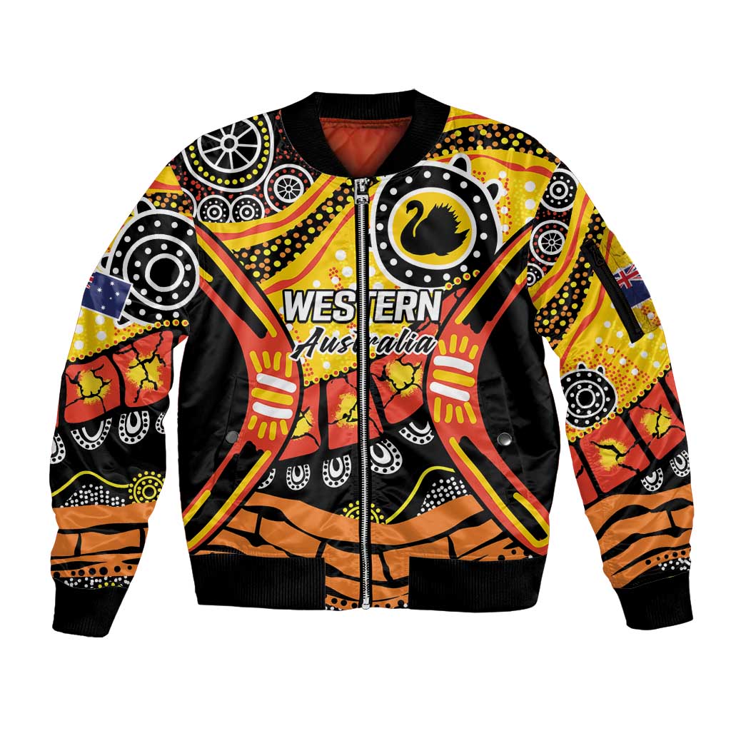 Western Australia Golden State Sleeve Zip Bomber Jacket