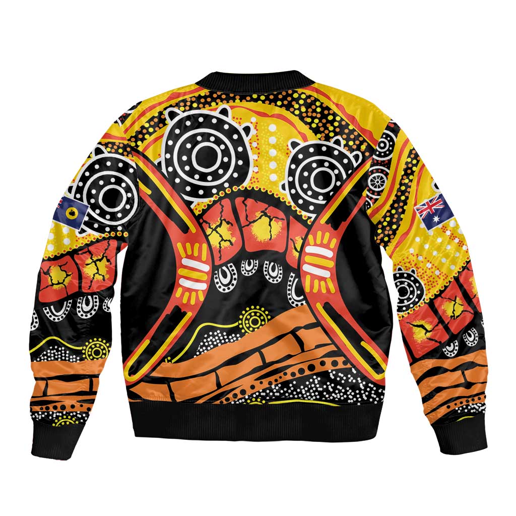 Western Australia Golden State Sleeve Zip Bomber Jacket
