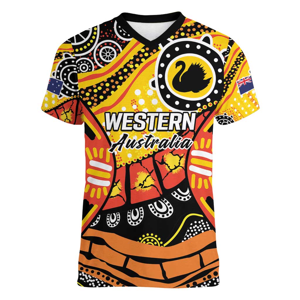 Western Australia Golden State Women V-Neck T-Shirt